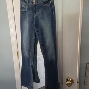 Wallflower Women's Boot Cut Jeans in Classic Blue